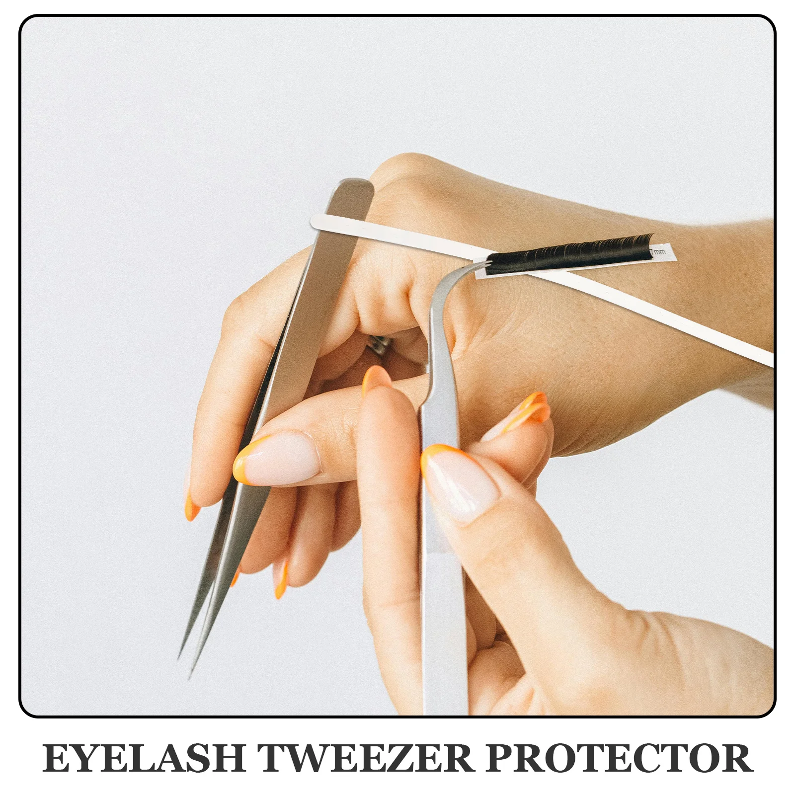 Silikonowa opaska na nadgarstek do ochrony pęset do rzęs, elastyczny uchwyt na pęsety zapobiegający upadkom, mocuje pęsety do przedłużania rzęs.