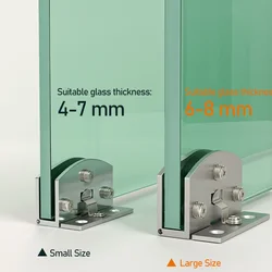 1Piece Glass Door Hinge Cupboard Display Wine Hinges Furniture Hardware Hinge Cabinet Gate Clamp Punch-free Furniture Accessorie