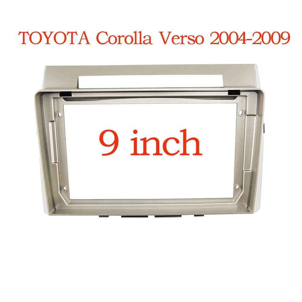 9 inch 2 DIN Car DVD Radio Frame Fascias Adapter Android Audio Dash Panel Kit For Toyota Verso Corolla 2004-2009