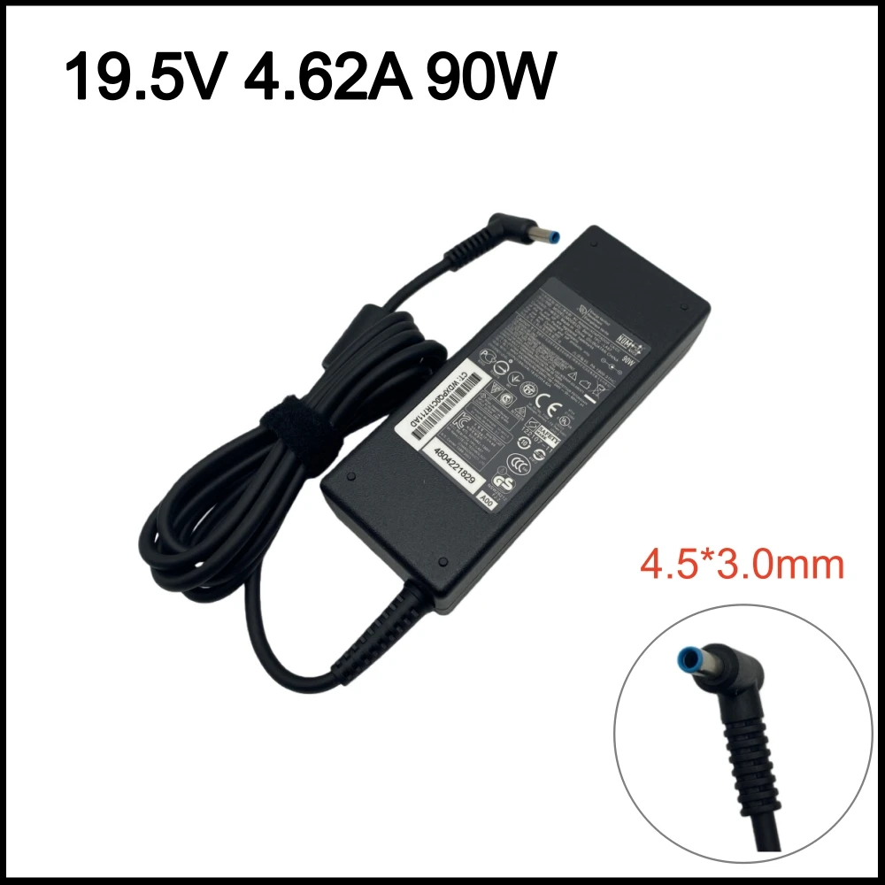 Adaptador de cargador para portátil, 19,5 V, 4,62a, 90W, 4,5x3,0mm, para HP Envy Touchsmart M6 M7 15-j 17-j Series, Pavilion 11 14 15 17 710412-001