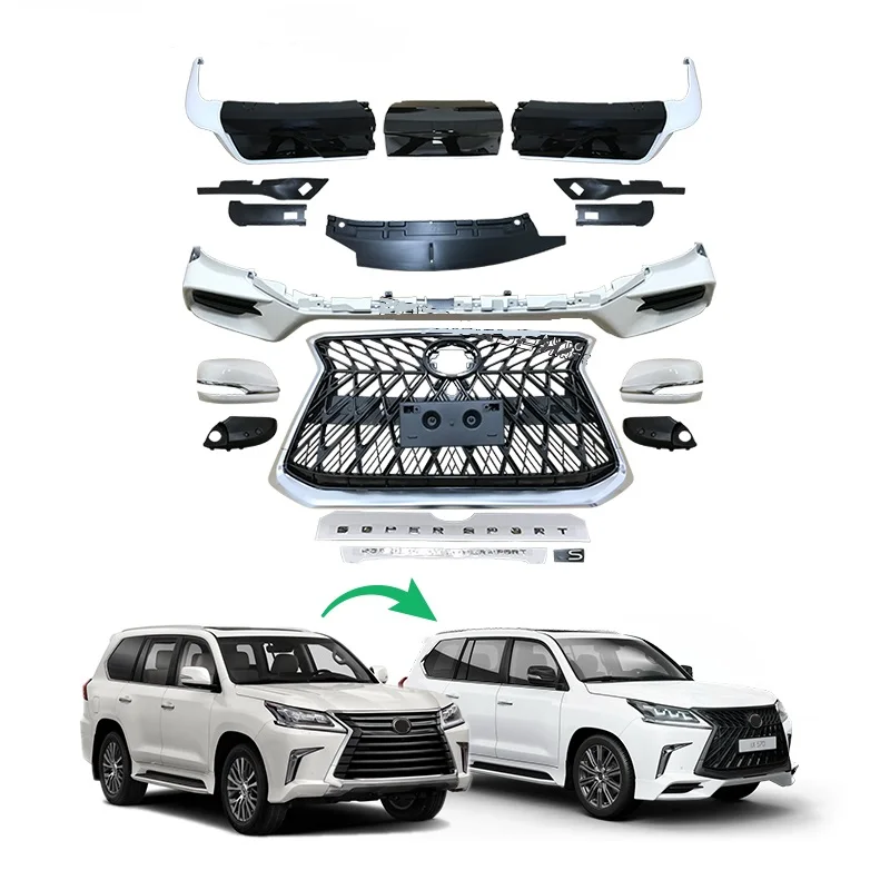 For Lexus Lx570 Grill Upgrade 2020 Pre-bumperassembly Retrofitted Assembly Original Factory Japan Full Upgrade Peak Version