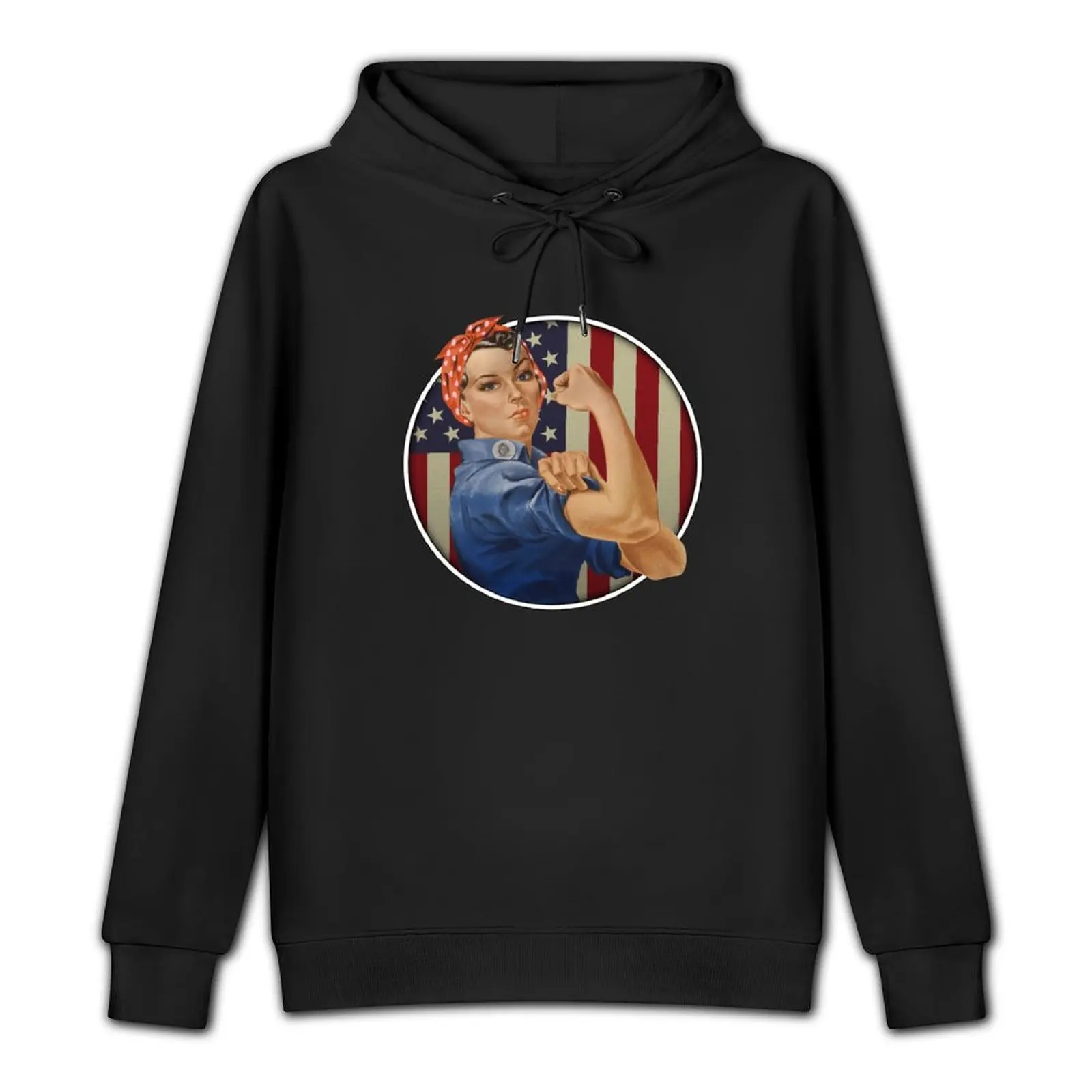 Rosie the Riveter USA Flag Pullover Hoodie mens clothes new hoodies and sweatshirts