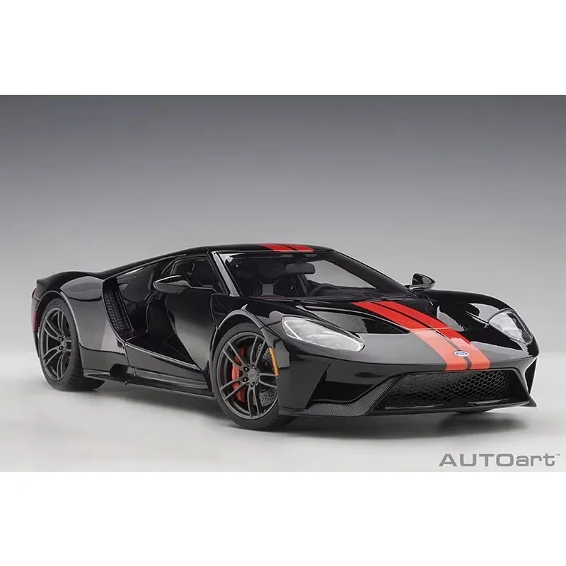 AUTOart 1/18 FORD GT 2017 modelo de coche estático de simulación de aleación, colección de juguetes decorativos para niños, regalos de vacaciones para amigos