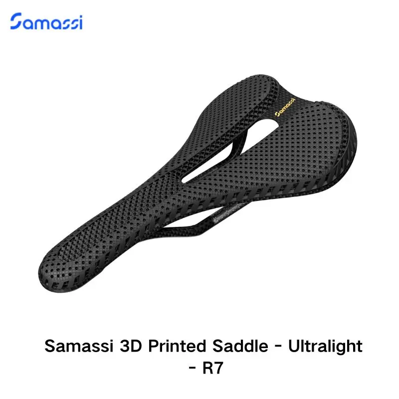AliExpress NONE Samassi 3D Printed Carbon Fiber Bike Saddle Breathable/Waterproof/Light Unisex Cushion Seat for BMX MTB & Road-Black-R7