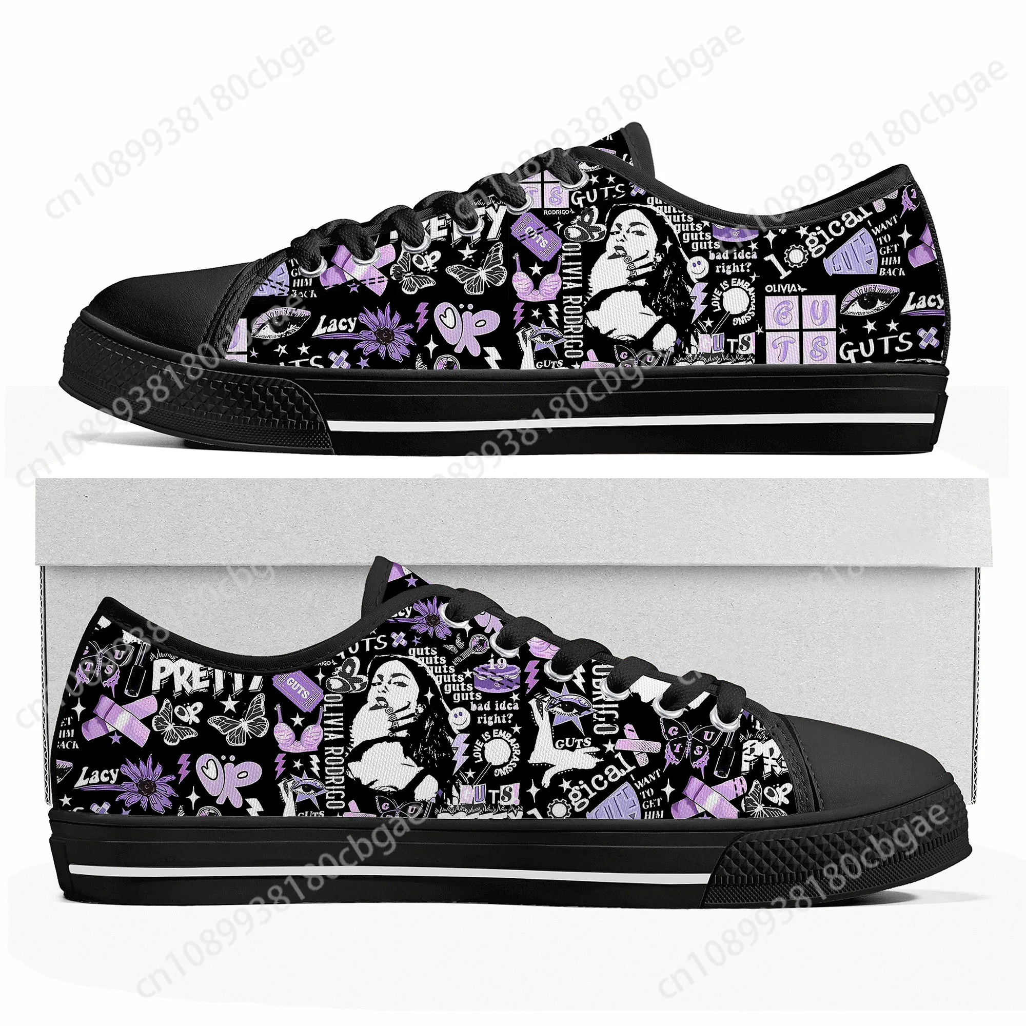 Olivia Vampire Rodrigos Guts Sour shoes Low Top Sneakers Mens Womens Teenager High Quality Canvas Sneaker Shoes Custom Shoe