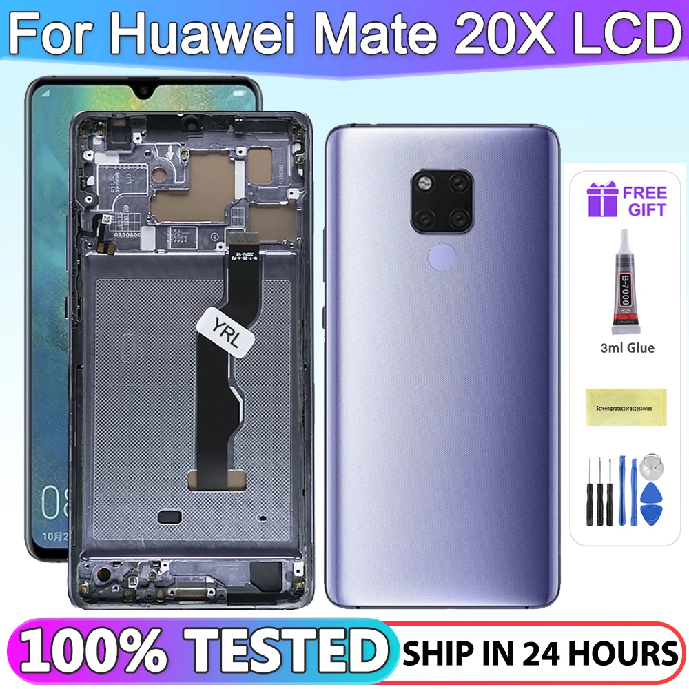 For HUAWEI 7.2\'\'Mate 20X For Mate 20 X EVR-L29 AL00 TL00 LCD Display Touch Screen Digitizer Assembly Replacement