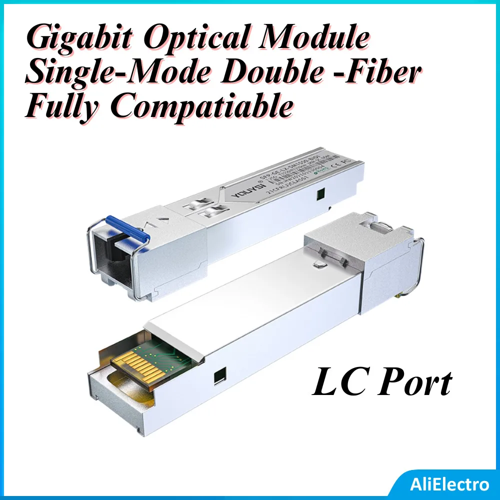 

Оптический модуль SFP гигабитный одномодовый одноволоконный 3km SC интерфейс одноъядерный 20/40/60/80KM cptic модуль