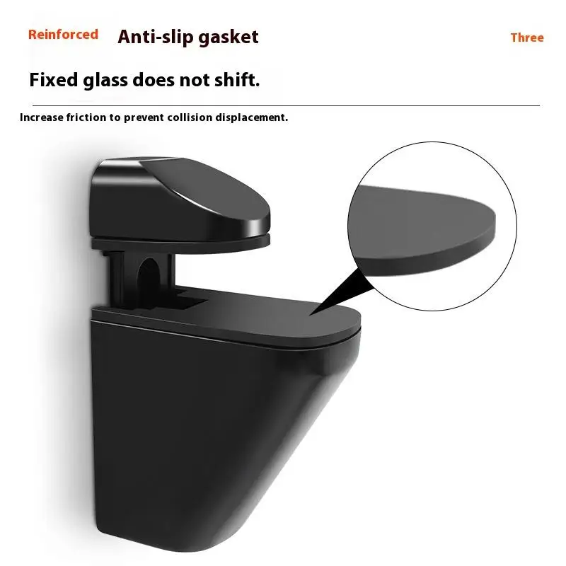 1 pçs ajustável madeira/vidro prateleira suporte clipes de liga de zinco prateleiras suportes com almofadas antiderrapantes braçadeiras de partição para banheiro