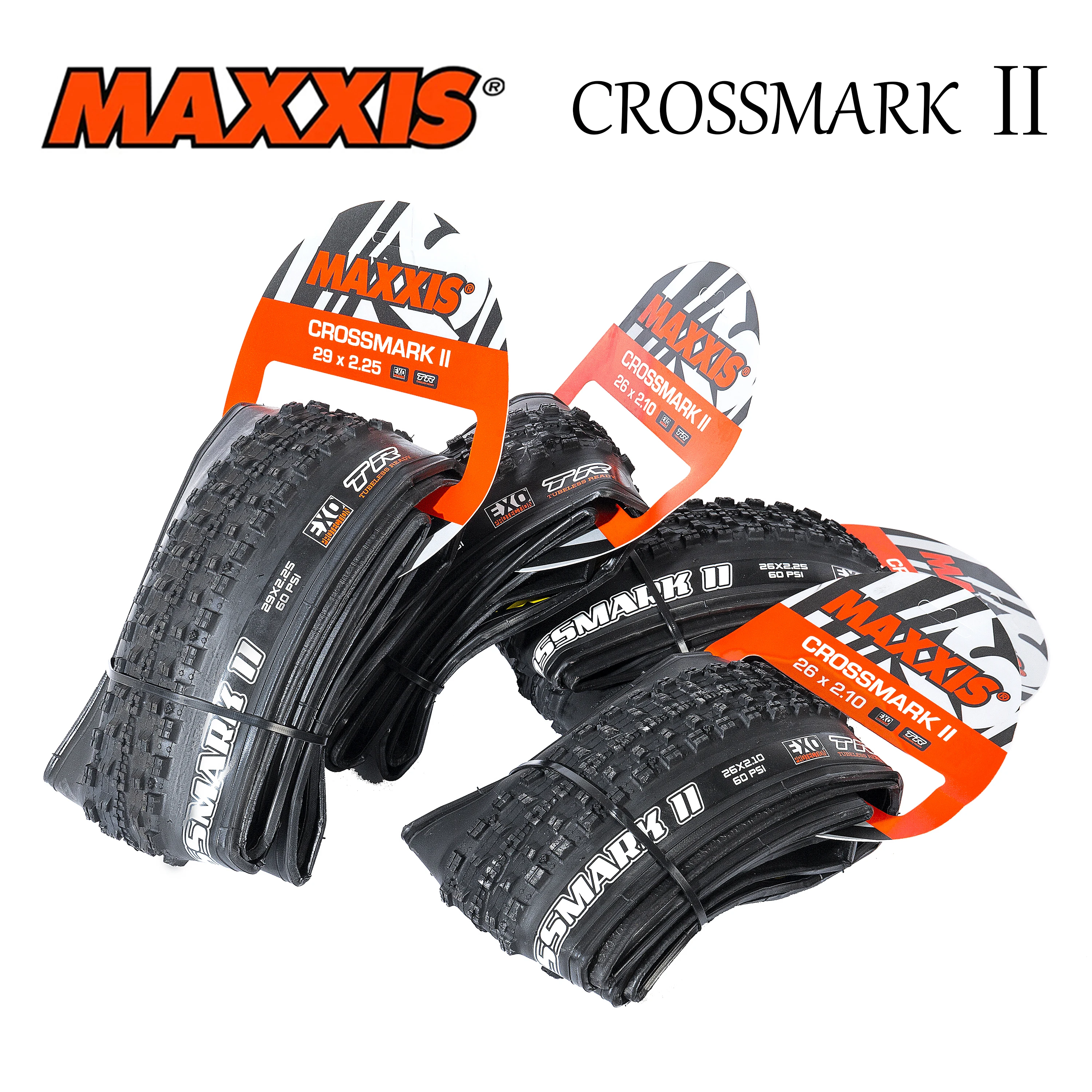 MAXXIS 29 BICYCLE TIRE CROSSMARK Ⅱ (M344P) TUBELESS FOLDABLE 29x2.25 29er 27.5er 26er EXO TR MTB TIRE