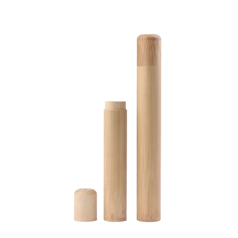 Natural Bamboo Toothbrush Tube Toothbrush Holder 21/16cm Toothbrush Case Bamboo 1pc
