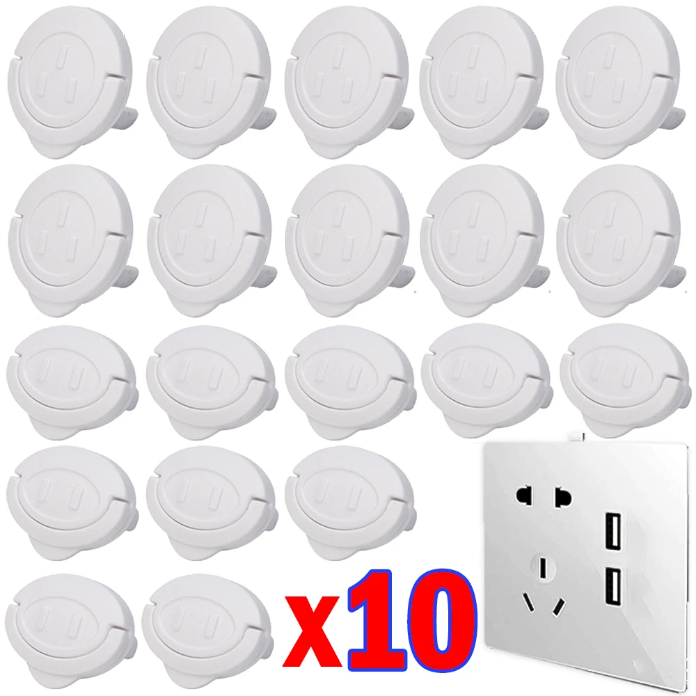 10PCS Kids Jack Protection Cover Socket Dust Cover Safety Supplies Socket Hole Blocking Baffle Anti-electric Shock Safety Buckle