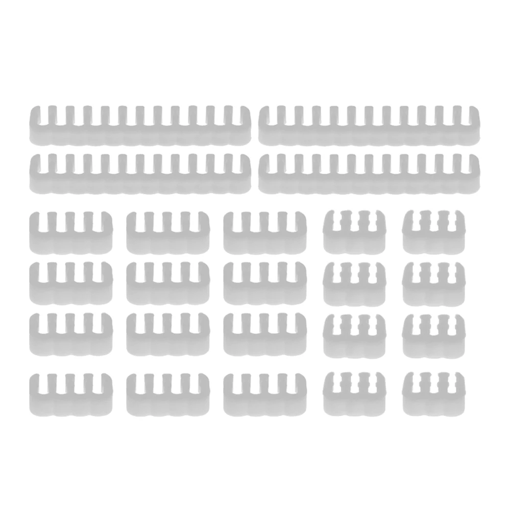 24pcs PC สายหวีเมนบอร์ด 24Pin 8Pin 6Pin คอมพิวเตอร์ CABLE Manager CLAMP คลิปสําหรับ 3.0-3.6 มม.PC สายไฟสายไฟ