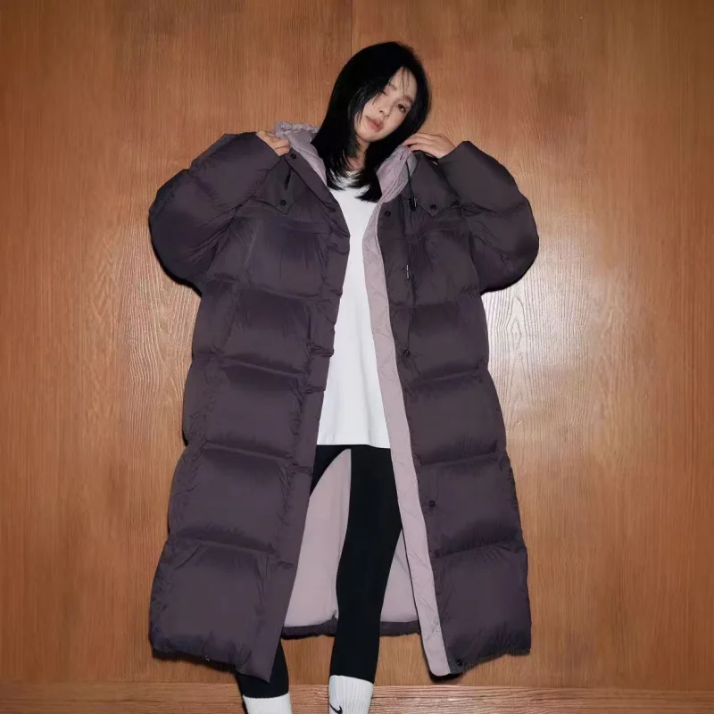 Women's Winter New Arrivals Hooded Below the Knee Long Fashionable Warm Thickened Cotton Coat Casual Loose Fit Cotton Jacket