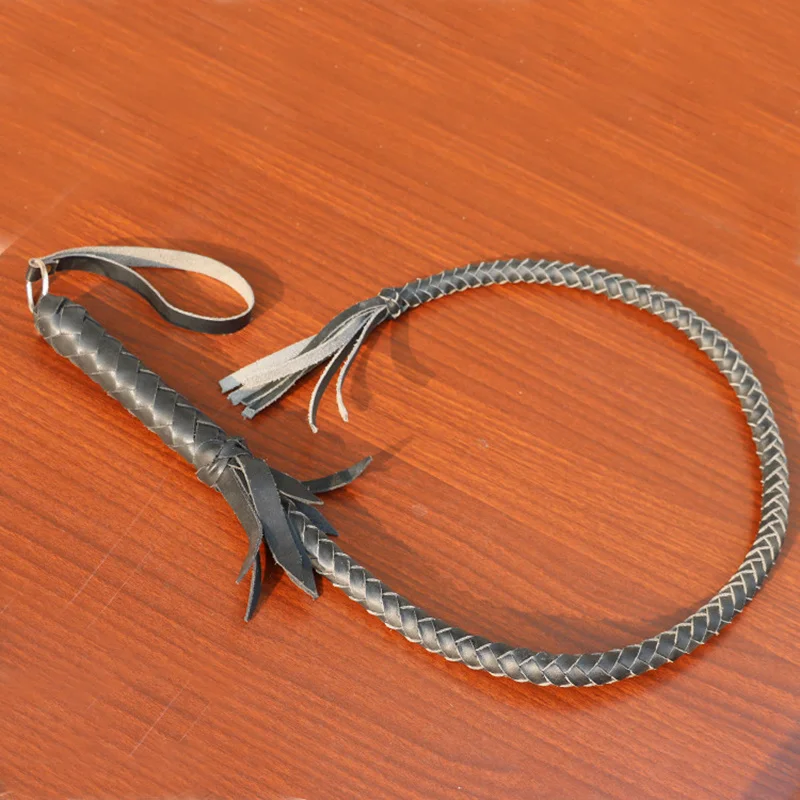 Pure Cowhide Martial Arts Whip Outdoor Self-Defense Whip Elderly Fitness Whip Kung Fu Performance Film And Television Props