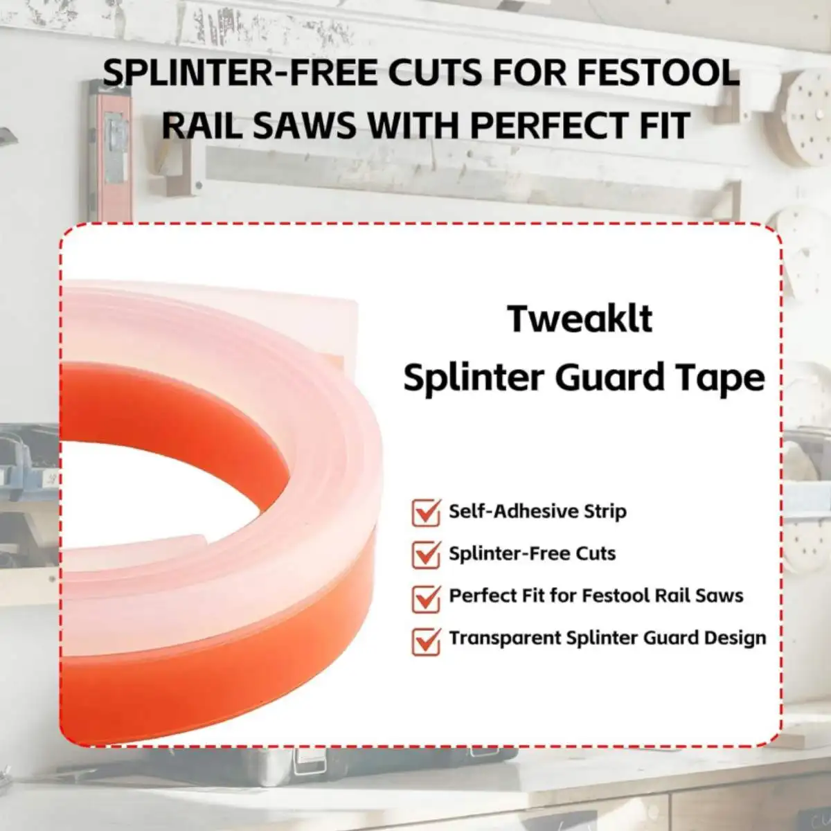 Rail Saw Fragment Protection Belt, Length About 3M Used For Self-adhesive Track Saw Accessory Parts, Easy To Replace Accessories