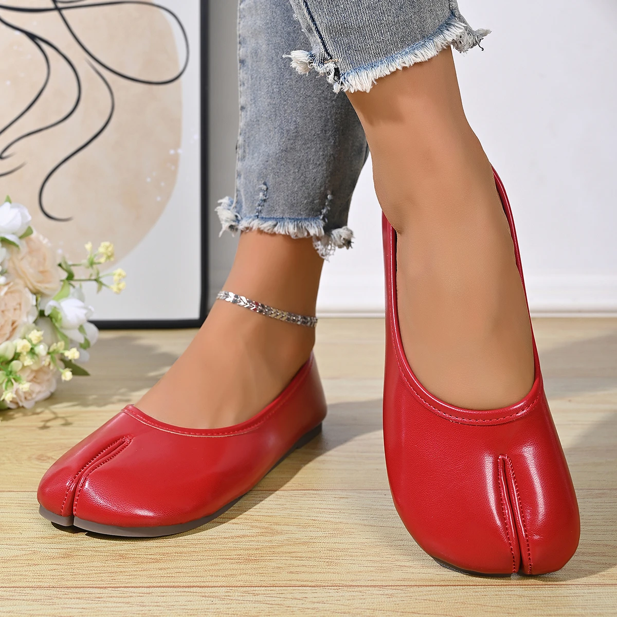 Damen Weiche Leder Komfortable – Pedal Platform Flat Bewertung und Preis