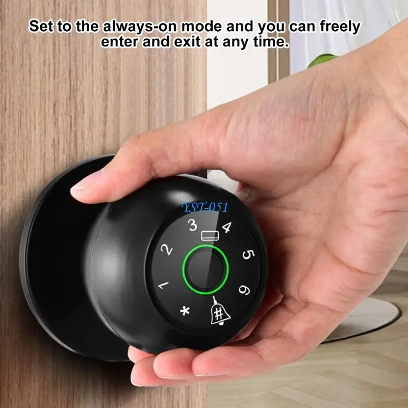 

E15A Fingerprint Door Lock Auto Lock Door Lock with Code, Keyless Door Knob with Lock
