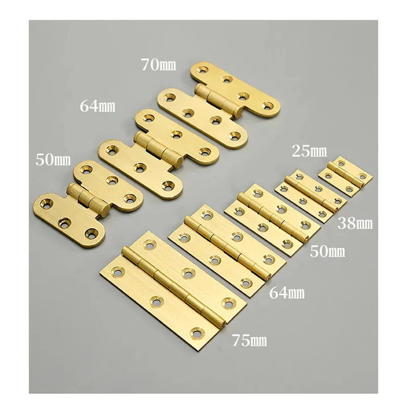 1Pcs Brass Bronze Color Vintage Hinges 1-4 Inch Jewelry Box Furniture Hardware Bearing Fitting