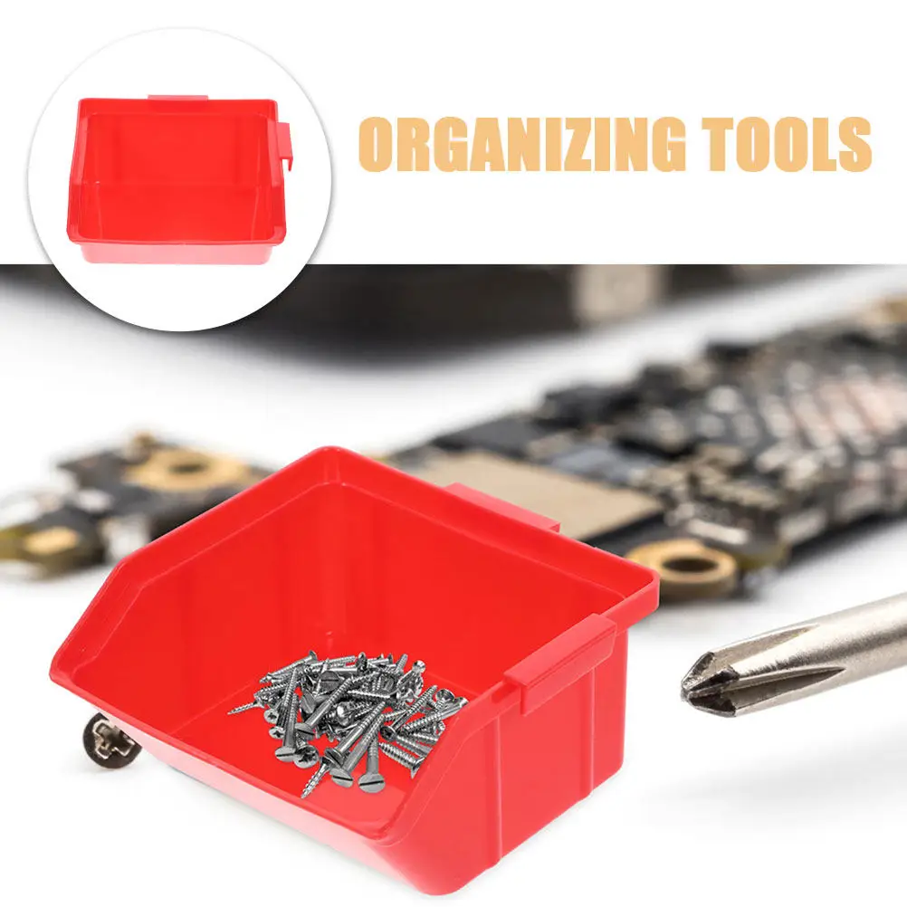 

Набор из 4 штабелируемых контейнеров для хранения: органайзеры для инструментов, аксессуаров, бисера, для мастерских и складов, экономия пространства