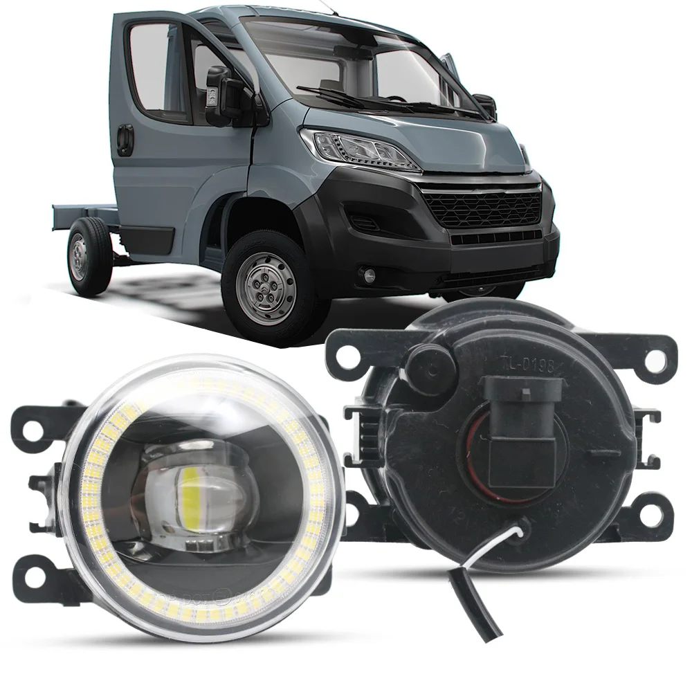Luces Antiniebla LED Angel Eye de 30W DRL para Citroen Jumper / Relay / Fiat Ducato / Peugeot Boxer Manager 2014-2025, Lámpara Antiniebla para Auto H11
