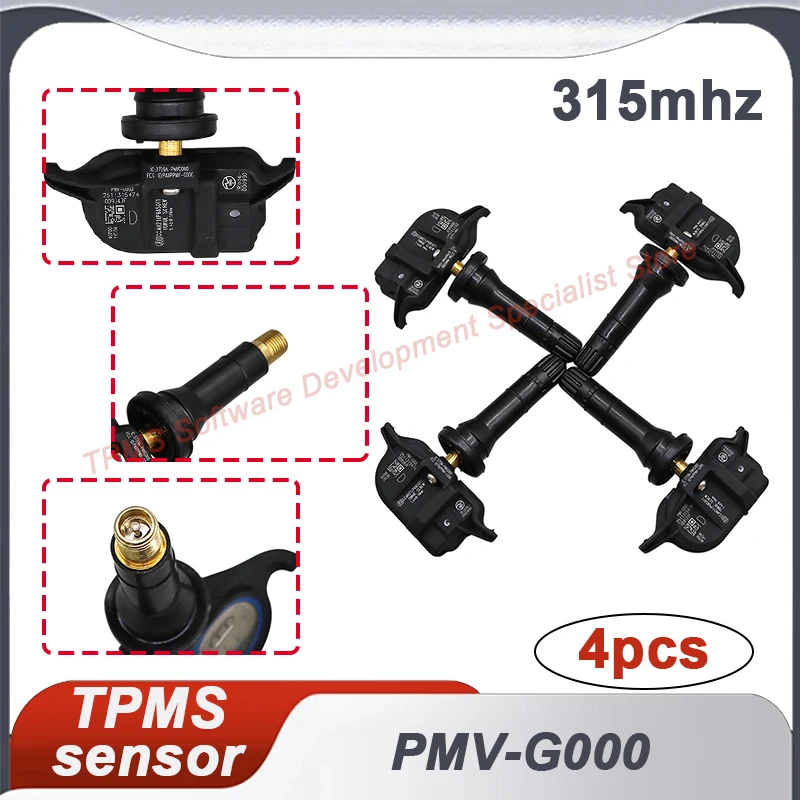 

4PCS 315MHZ PMV-G000 40700-1YC0A TPMS Tire Pressure Sensor For Nissan Kicks GT-R Z 2024-2026 Nissan Armada 2022-2024
