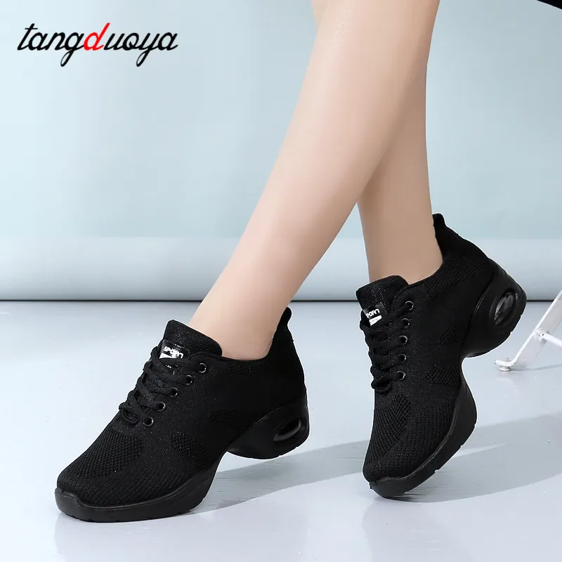 

Sneakers Dance Shoes For Women Flying Woven Mesh Comfortable Modern Jazz Dancing Shoes Girls Ladies Outdoor Sports Shoes