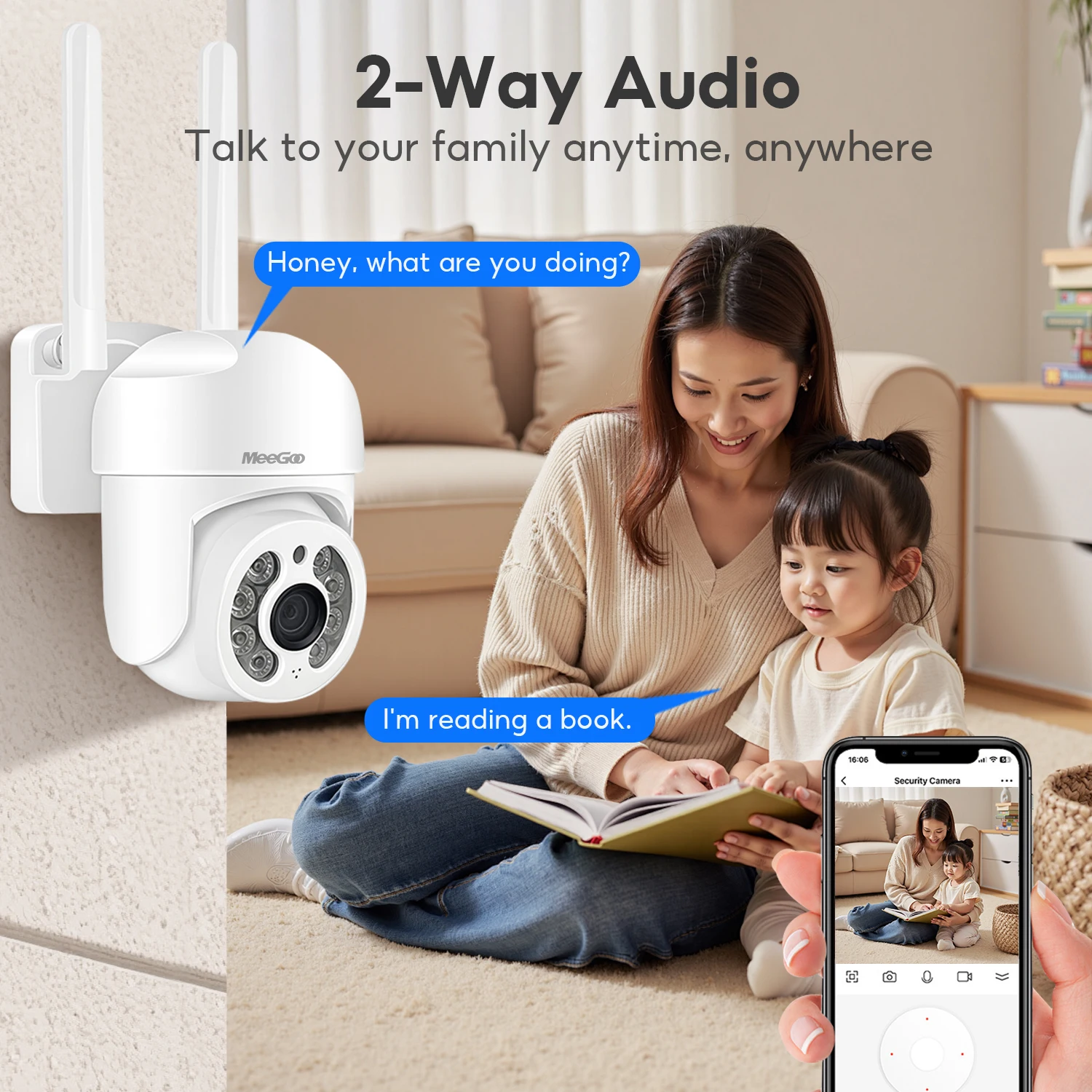 CA8S 3MP Indoor Home Monitoring System Dual Audio Automatic Tracking Color Night Vision Outdoor Wireless Wifi Camera