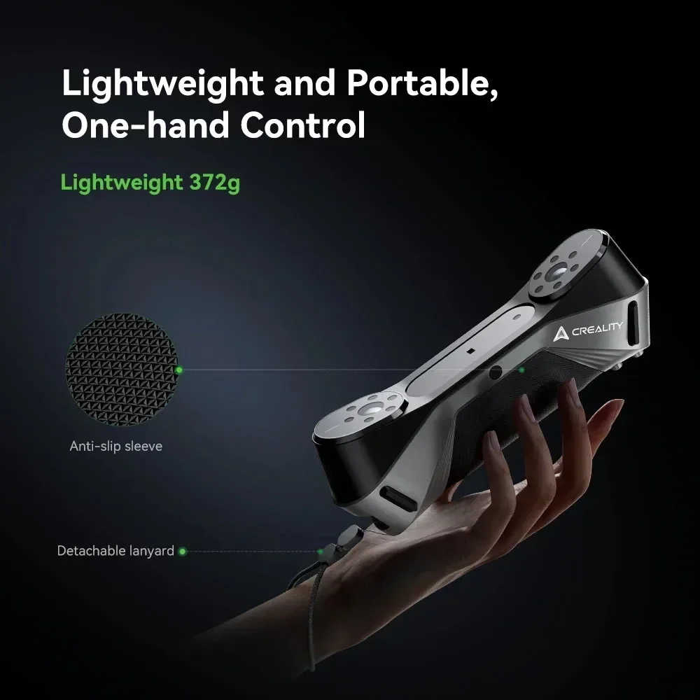 Creality 3D CR-Scan Raptor Scanner 3D portatile per consumatori a linee multiple Blu e NIR Scansione a colori a 24 bit Scansione ad alta velocità