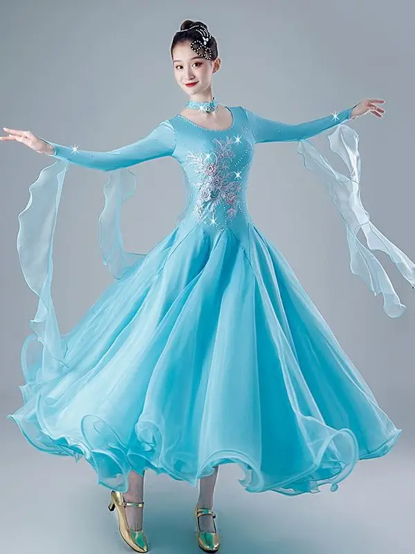 National Standard Dance Performance Costume Social Dance Waltz Dress High-end Modern Dance Ballroom Dance Competition Clothes