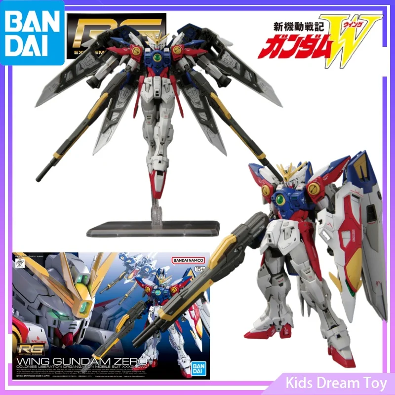 

Сборка Bandai в наличии, оригинальные аниме-фигурки RG GUNDAM WING GUNDAM ZERO, экшн-фигурки, игрушки, коллекционная модель, подарки для детей