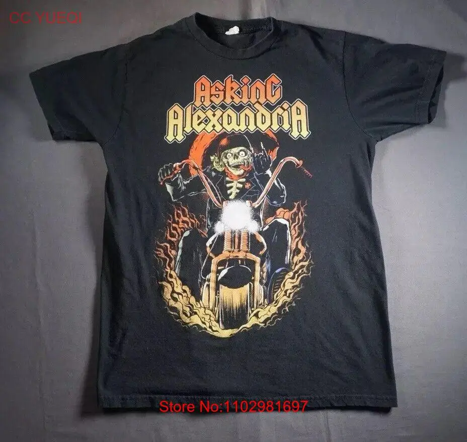 Asking Alexandria Shirt Mens Large Metalcore Post Hardcore Band Tee Skeleton