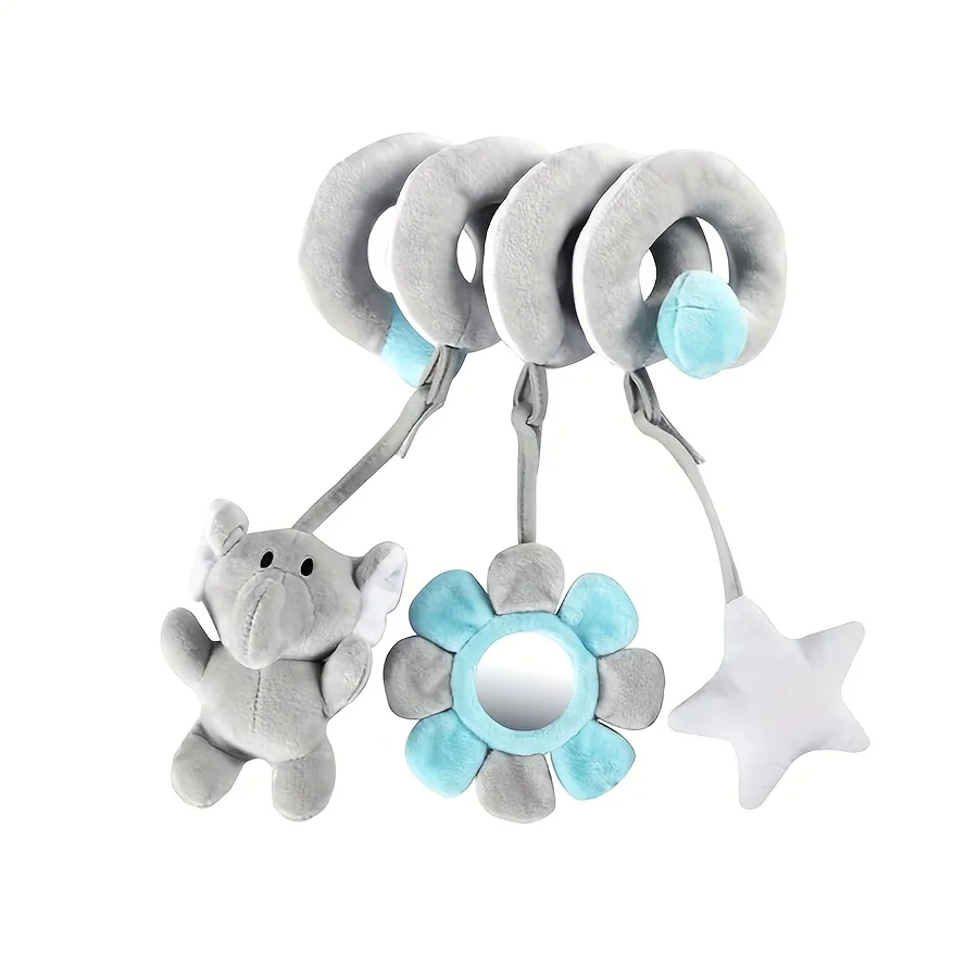 Children's Toy Stroller Hanging Elephant Spiral Plush  0-3  Toys Stroller Accessory,Cute Elephant Design