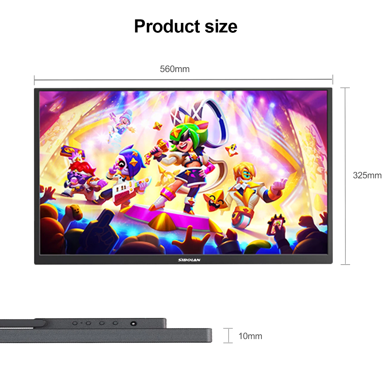 시볼란 24.5인치 2K 휴대용 모니터 HDR 2560*1440P 165Hz 100sRGB 대형 게이밍 디스플레이 TYPE-C HDMI VESA 데스크탑 노트북 미니 PC용 썸네일 6
