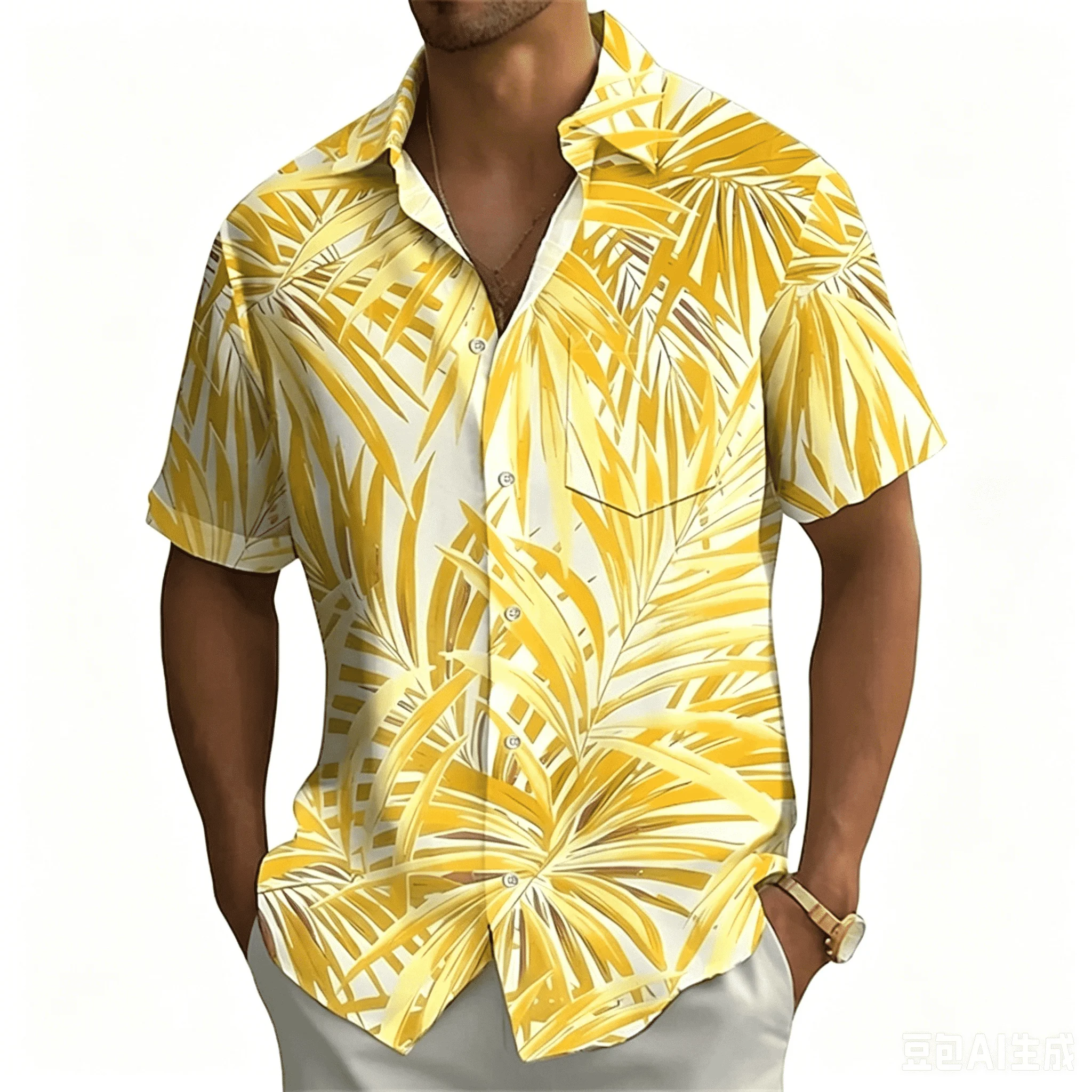 2026 Hawaii Shirt Men's and Women's 3D Printed Tropical Plant Men's Quick Drying Shirt Summer Short Sleeve Fashion Top