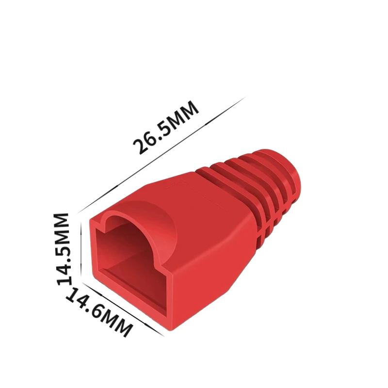 Rede De Computador Adaptador De Internet, Bainha De Cabeça De Cristal, RJ45, CAT.6, CAT.5E, S8P8C, 100Pcs