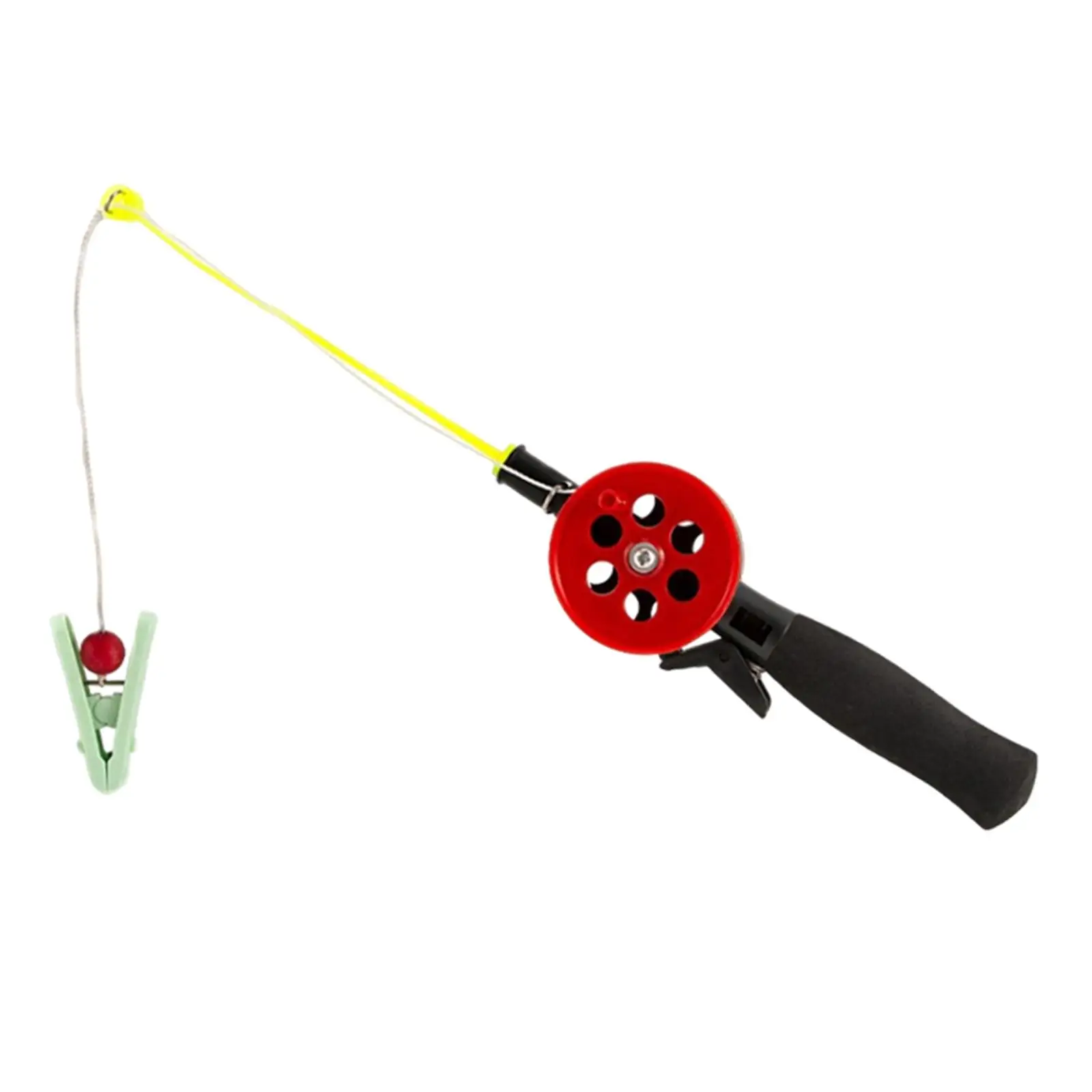 Ice Fishing Rod with Clip Section Accessories Miniature Lure Kids Fishing Tool for Holiday Outdoor Trip Camping Crab Catching