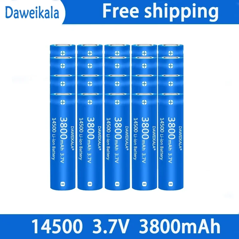 14500 Battery 3.7V Large Capacity 3500mah Lithium Ion Battery, Used for Electric Toothbrush, Razor, Barber Rechargeable Battery