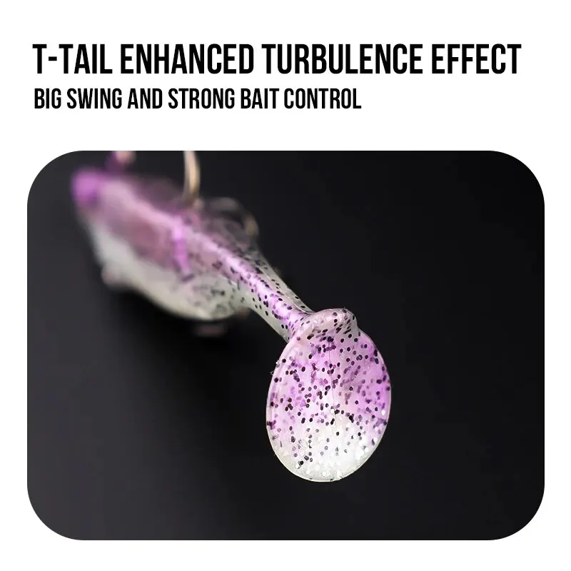 TAIYU Jig Head Soft Fishing Lures 21g T-tail Silicone Lure Wobblers Metal Spinner Spoon Bait per Pike Trout Bass Fishing Tackle