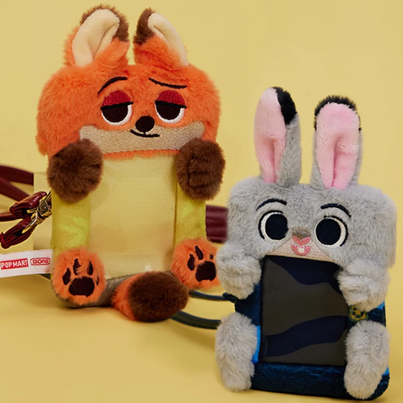 Zootopia Judy Nick Plush Card Holder Kawaii Cute Girl Idol Card Protection Case Student Campus Card Bag Pendant Gift