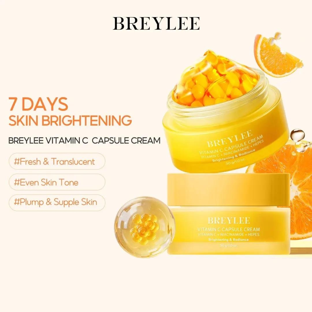 

Крем для лица BREYLEE с ниацинамидом и витамином С в капсулах, осветляющий, уменьшающий тусклость кожи, антиоксидантный, увлажняющий, 30 г