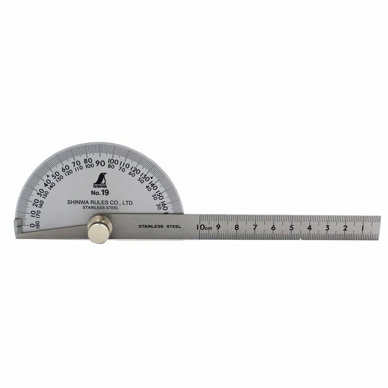 SHINWA Brand Imported Square Angle Gauge Stainless Steel High Precision Woodworking Extension Protractor 62480
