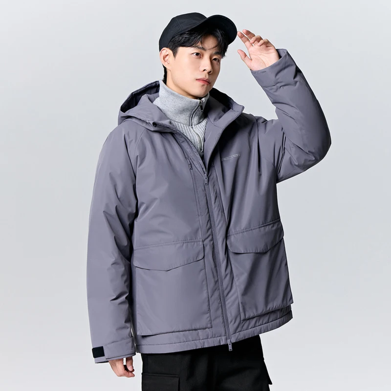 Semir Down Jacket Men 2023 Winter New Three-Proof Mid-length Outdoor Warm Cold-resistant Workwear Loose Jacket