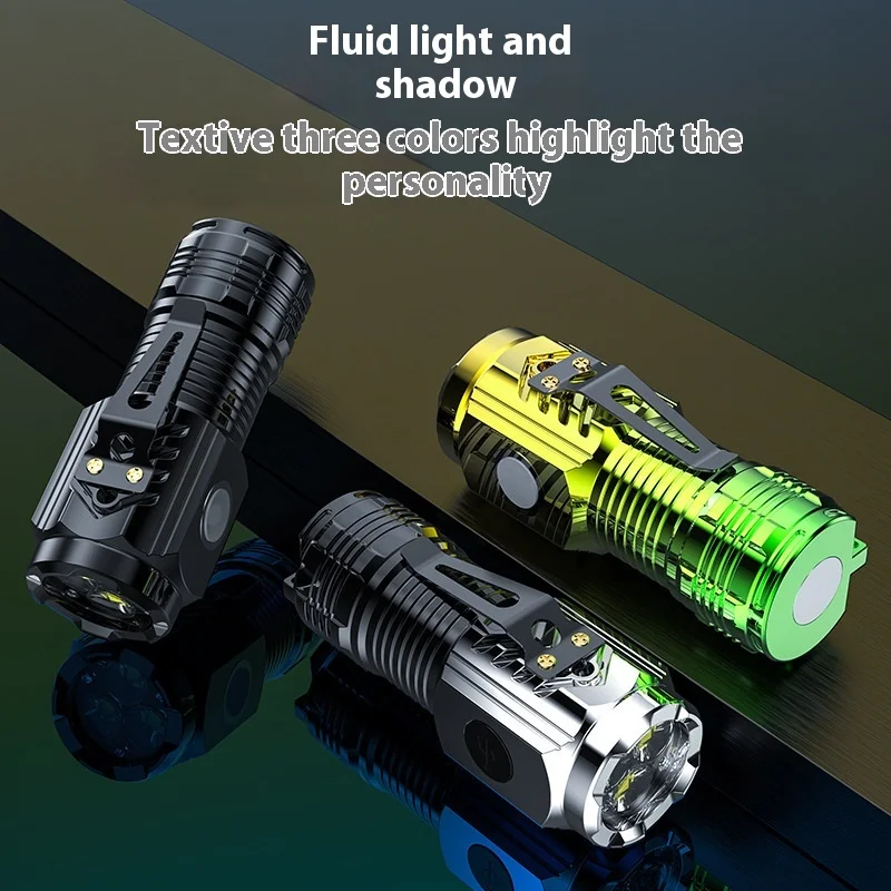 مصباح يدوي تكتيكي فائق السطوع: ضوء قوي، صغير محمول قابل لإعادة الشحن - تصوير طويل المدى، قدرة تحمل ممتدة