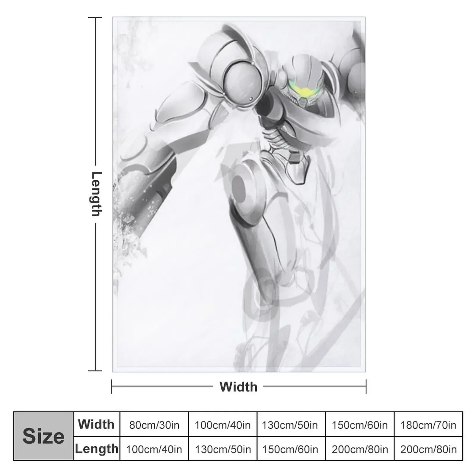 samus recolor varia suit Throw Blanket Luxury Designer warm winter Beach valentine gift ideas Blankets