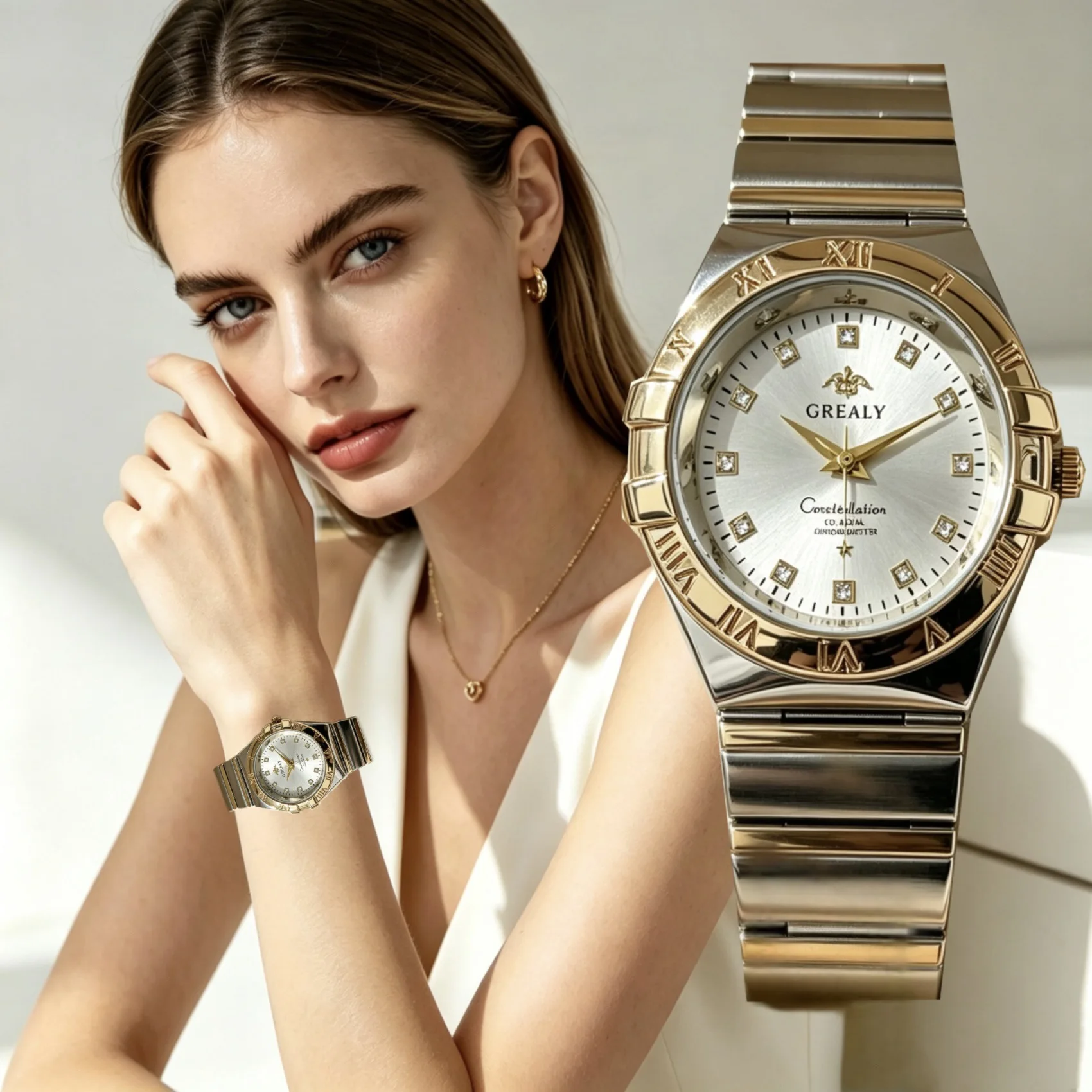 New 3ATM Waterproof Women Brand Watch Simple High-End Stainless Steel Strap Female Fashionable Quartz Clock Wristwatches