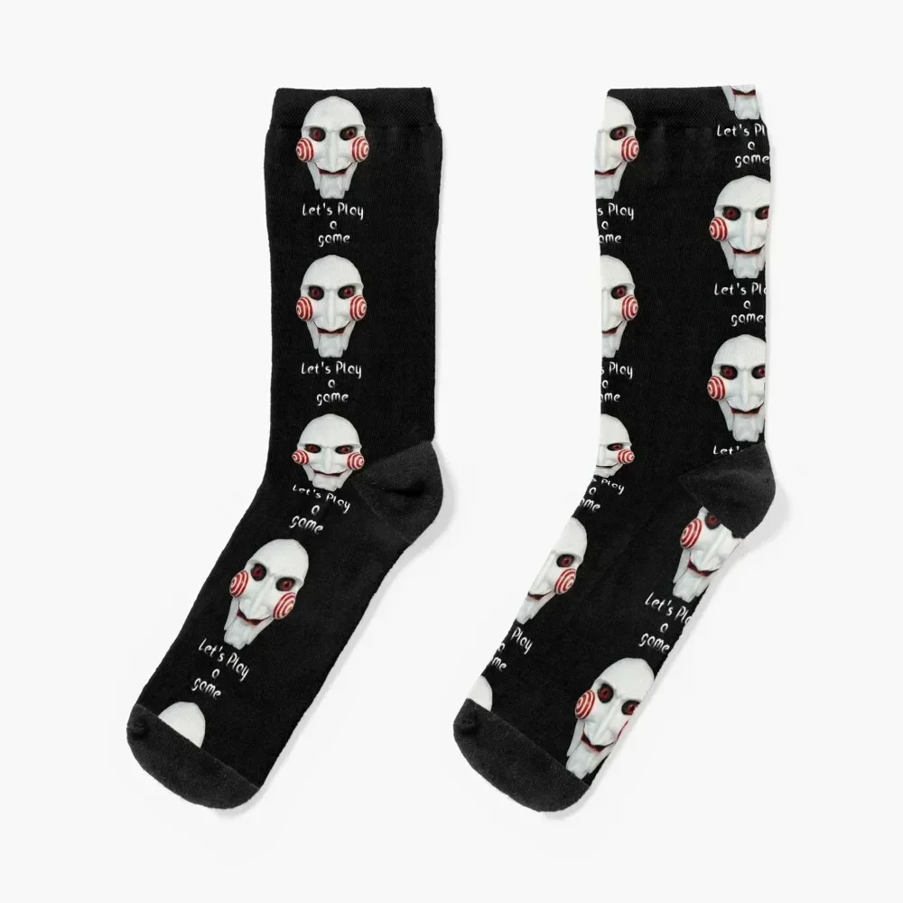 Saw movie, Halloween, custom Socks Running anti-slip winter Socks Female Men's