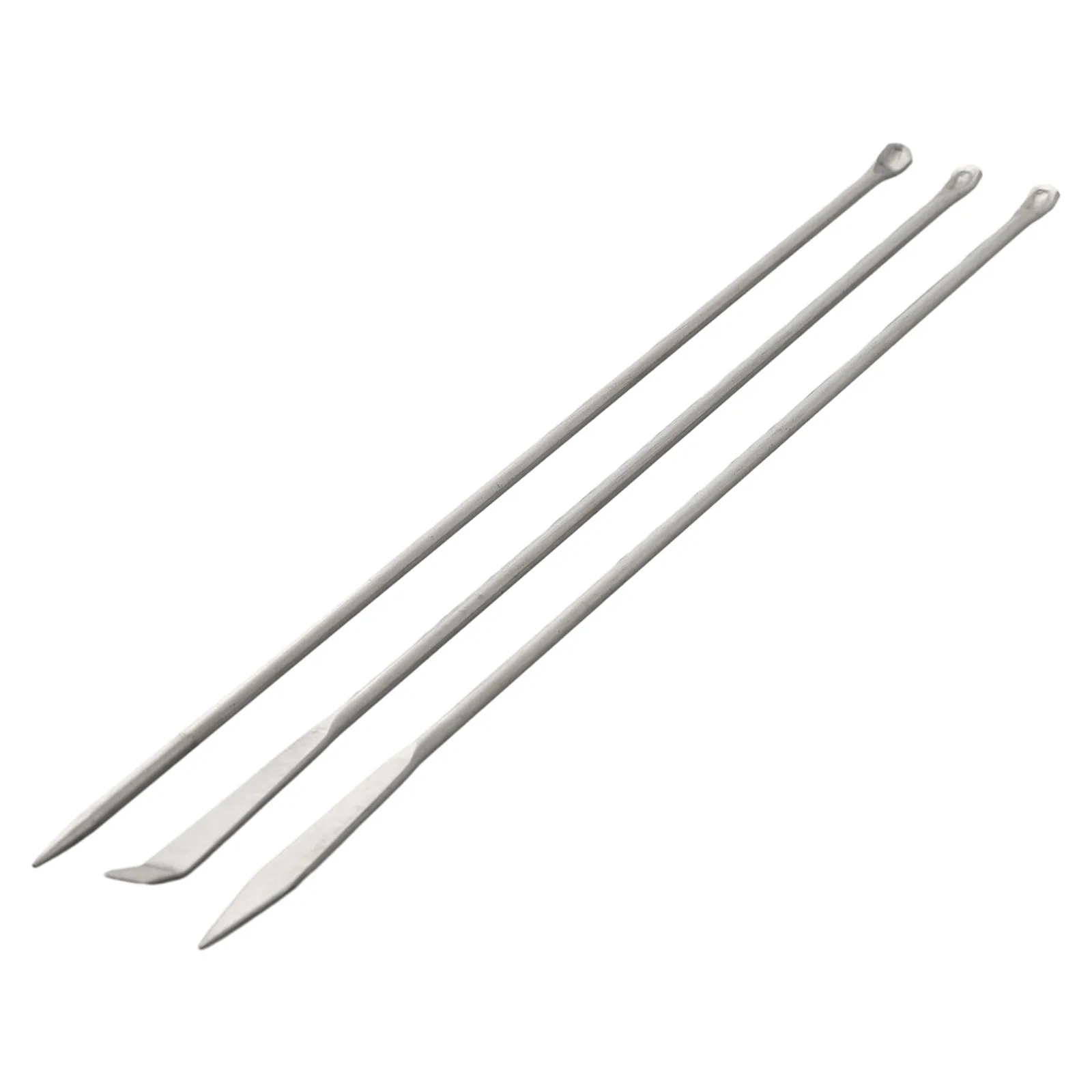 Stainless Steel 3 Piece Spoon Scoop Spatula Set for Laboratory and Kitchen Powder Transfer and Measuring with Anti Rust Finish