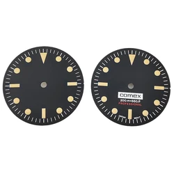 Sterile 28.5mm Black Watch Dial Fit 3.0 o'clock 3.8 o'clock For NH35 NH35A Movement Watches Accessories Parts