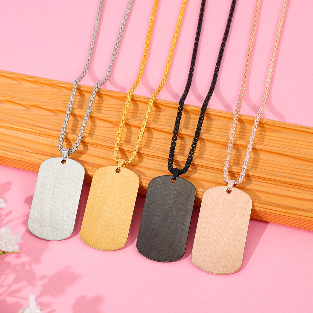 

10 Pc DIY Custom Photo Necklace Personalized Picture Pendant Chain Fashion Jewelry For Women Men Couple Lover Memorial Gift