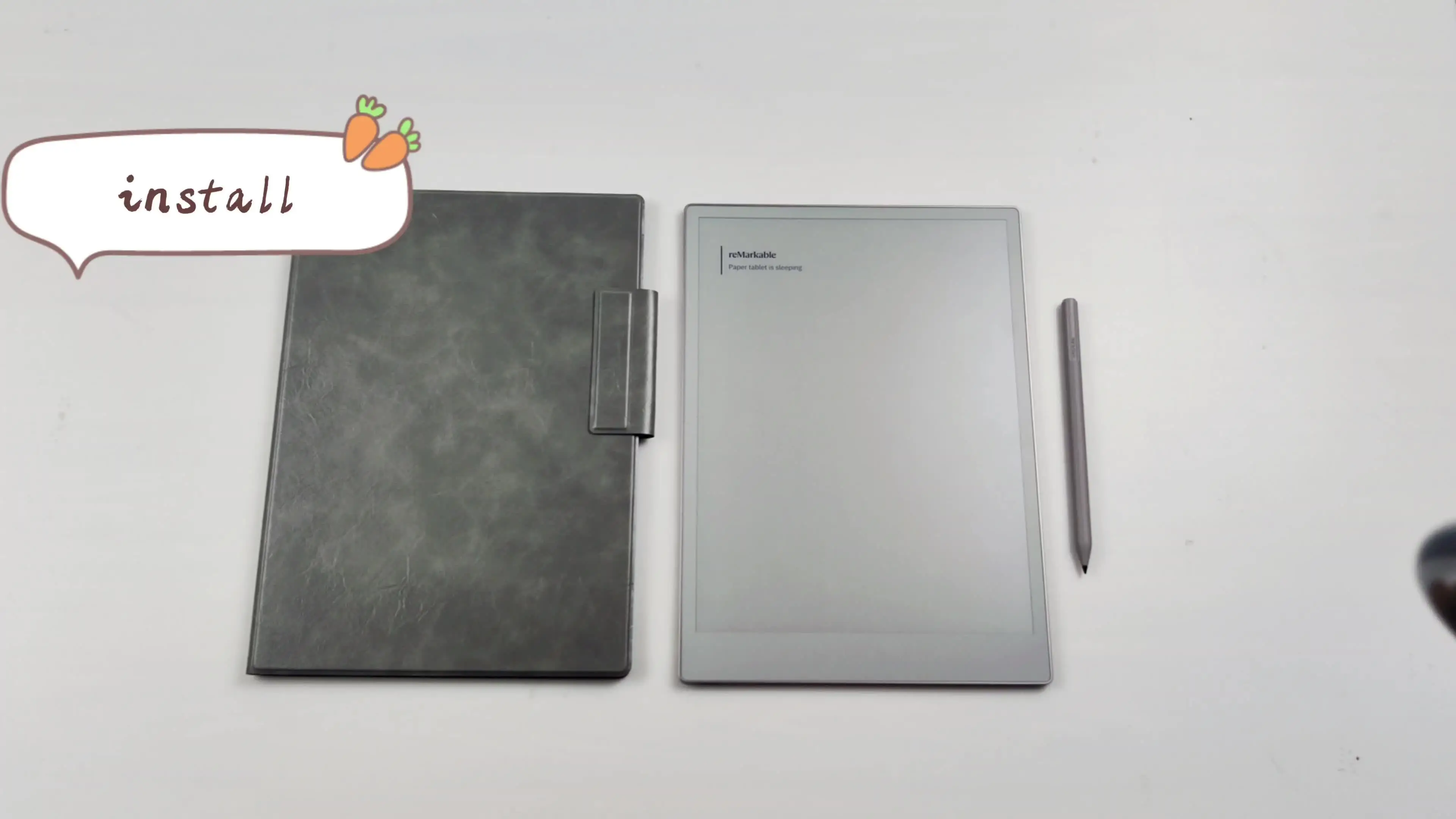 Remarkable Paper Pro 用ケース、ペンバックル付きプレミアム PU